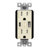 15 Amp Tamper-Resistant Decorator Receptacle with Dual USB Type-C/Type-A Charger 5.8A | White