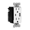 Dual USB Type-C/Type-A Charger 3.6A with 15A Tamper-Resistant Receptacles