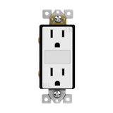 ENERLITES 61501-TRGL 15A tamper-resistant duplex receptacle with LED guide light, high-impact polycarbonate, UL listed