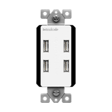 ENERLITES 62000-4USB58 4-port in-wall USB charger with 5.8A output and IntelliChip technology