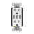 Triple USB Charger 5.8A with 20A Tamper-Resistant Duplex Receptacles