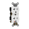 20 Amp Duplex Receptacle | Isolated | 125V | White | Industrial Grade