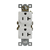 20 Amp Duplex Receptacle | 125V | 5-20R | White | Commercial Grade