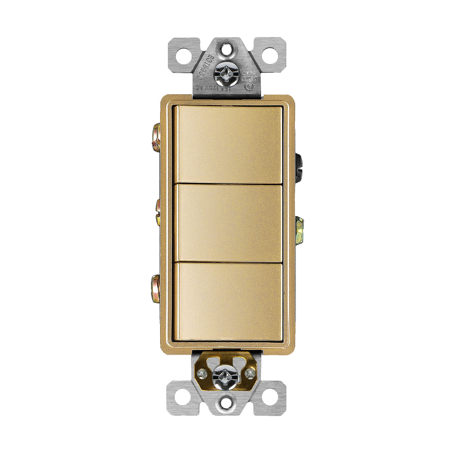 15 Amp 3-Gang Decorator Rocker Switch | 120/277V | Elite Series | Enerlites 62755