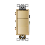 ENERLITES 62755 triple rocker switch, back-wired, AC quiet, UL listed, for 12-14 AWG copper wires