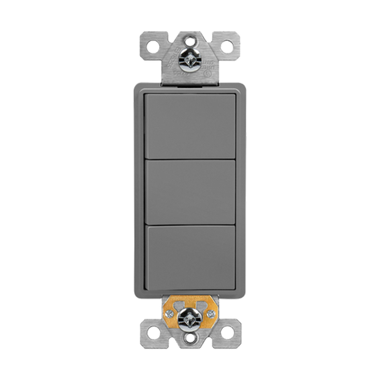 15 Amp 3-Gang Decorator Rocker Switch | 120V | Commercial Grade | Enerlites 62755