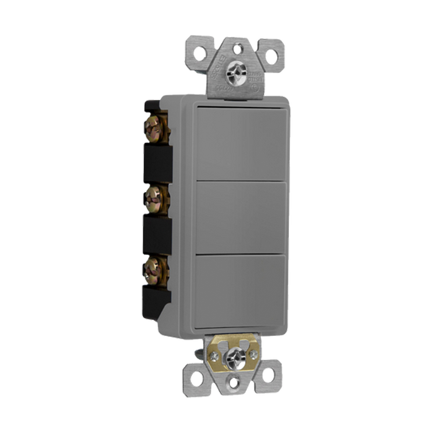 15 Amp 3-Gang Decorator Rocker Switch | 120V | Commercial Grade | Enerlites 62755