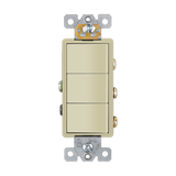 15 Amp 3-Gang Decorator Rocker Switch | 120V | Commercial Grade | Enerlites 62755