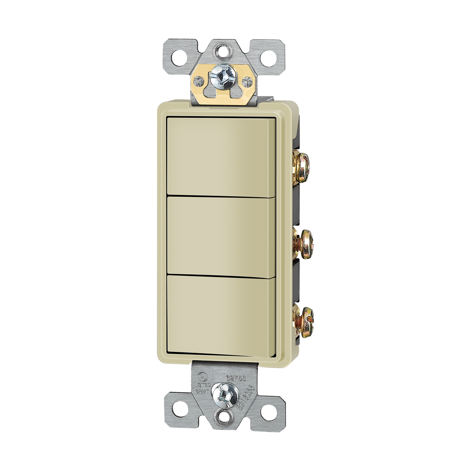15 Amp 3-Gang Decorator Rocker Switch | 120V | Commercial Grade | Enerlites 62755