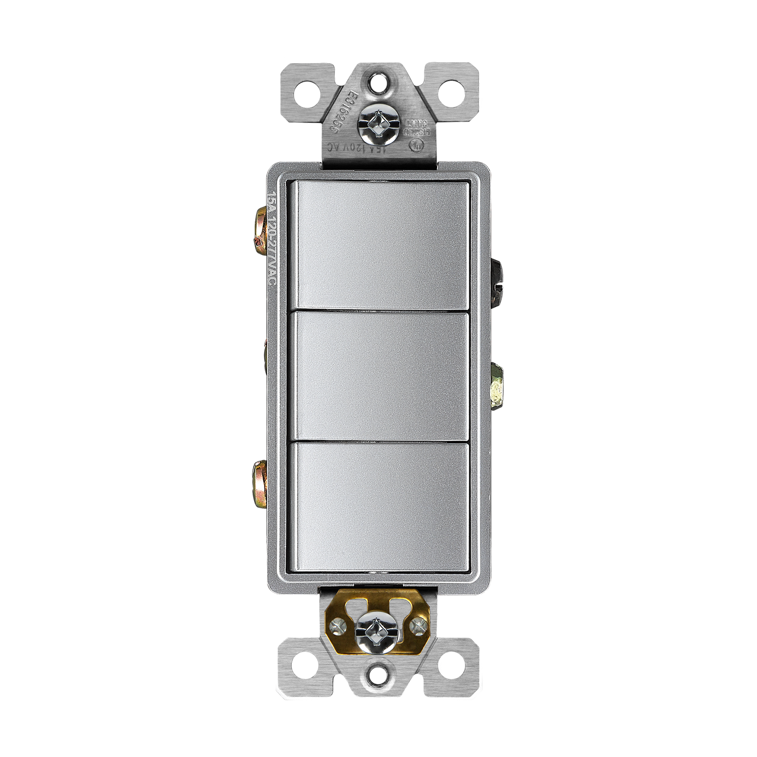 ENERLITES 62755 triple rocker switch, back-wired, AC quiet, UL listed, for 12-14 AWG copper wires
