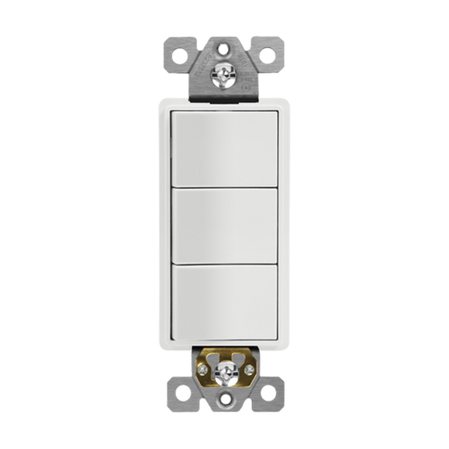 15 Amp 3-Gang Decorator Rocker Switch | 120V | Commercial Grade | Enerlites 62755