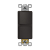 Elite Series dual single pole decorator light switch, 120/277V, in a sleek modern design for controlling two fixtures from a single location