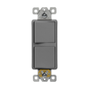 ENERLITES 62834 dual rocker switch with AC quiet feature, back and side wiring terminals, 15A 120V.