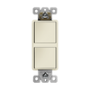 ENERLITES 62834 dual rocker switch with AC quiet feature, back and side wiring terminals, 15A 120V.