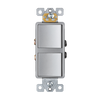 Elite Series dual single pole decorator light switch, 120/277V, in a sleek modern design for controlling two fixtures from a single location