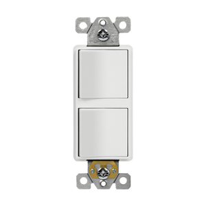 Commercial Grade, Decorator Double Rocker Switch,15A, 120/277V