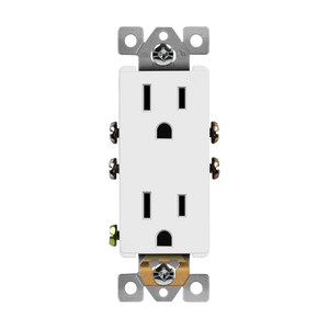 15 Amp Decorator Receptacle | Tamper Resistant | Industrial Grade