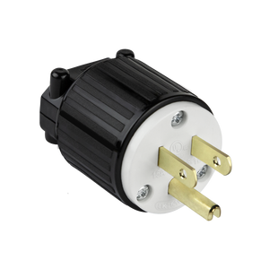 Straight Blade Male Plug Nema 5-15P, 15A, 125V, 2-Pole, 3 Wire, Industrial Grade