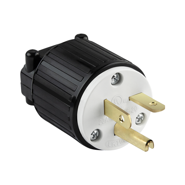 Industrial Straight Blade Locking Plug | 20 Amp | NEMA 5-20P