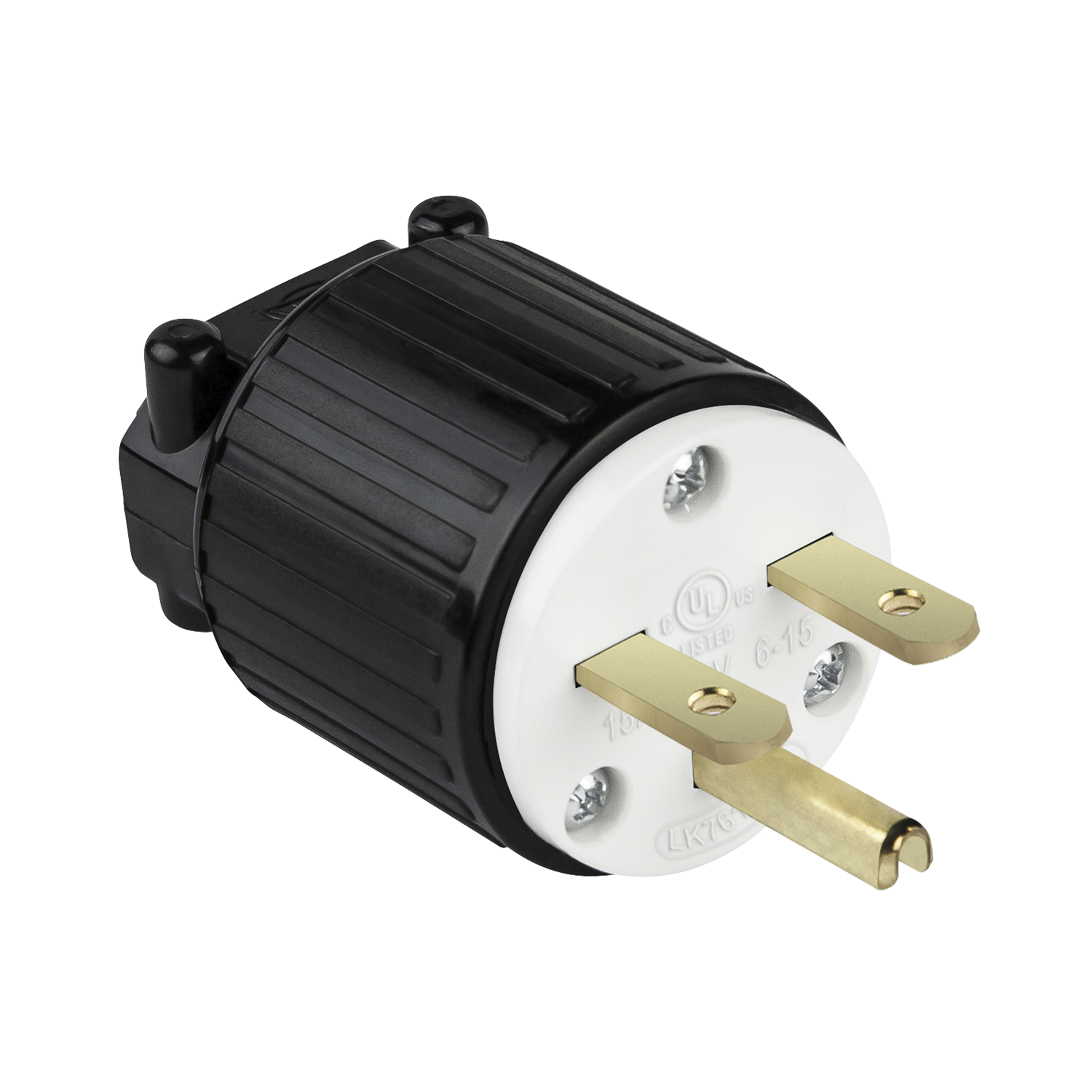 Industrial Straight Blade Locking Plug | 15 Amp | NEMA 6-15P