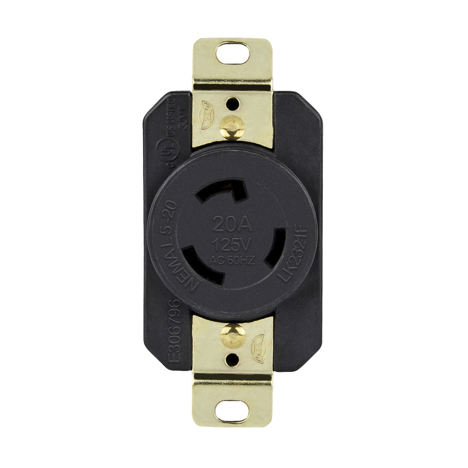 ENERLITES 66400 industrial grade 20A NEMA L5-20R locking receptacle