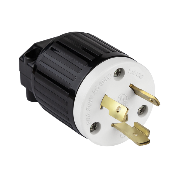 Industrial Grade Locking Plug, 20 A, L6-20P