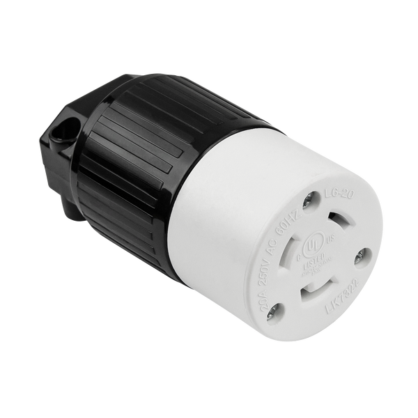 Industrial Straight Blade Locking Connector | NEMA L6-20C