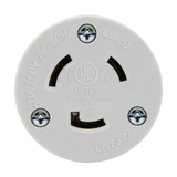 20 Amp Industrial Straight Blade Locking Connector | 250V | L6-20C | Enerlites 66412