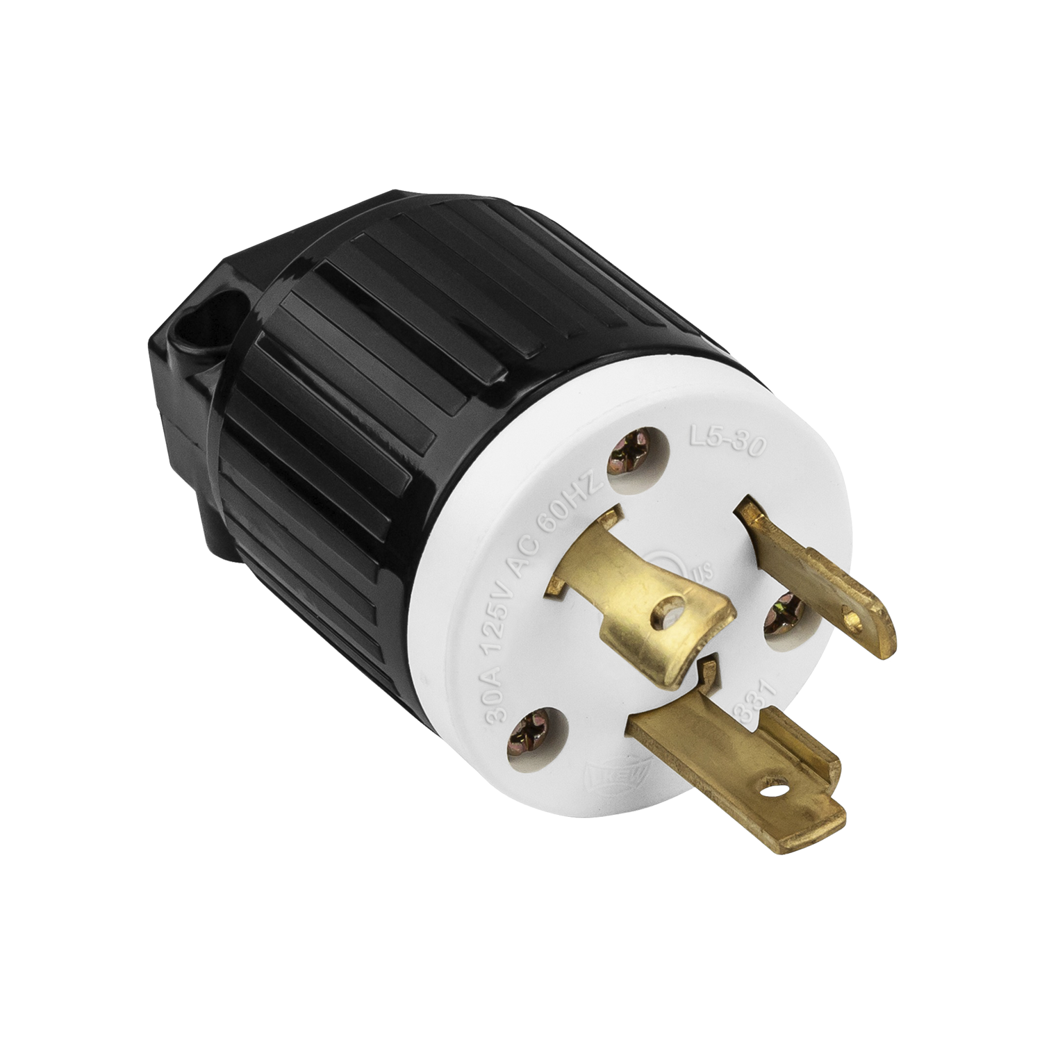 Industrial Straight Blade Locking Plug | 30 Amp, 125VAC | NEMA L5-30P