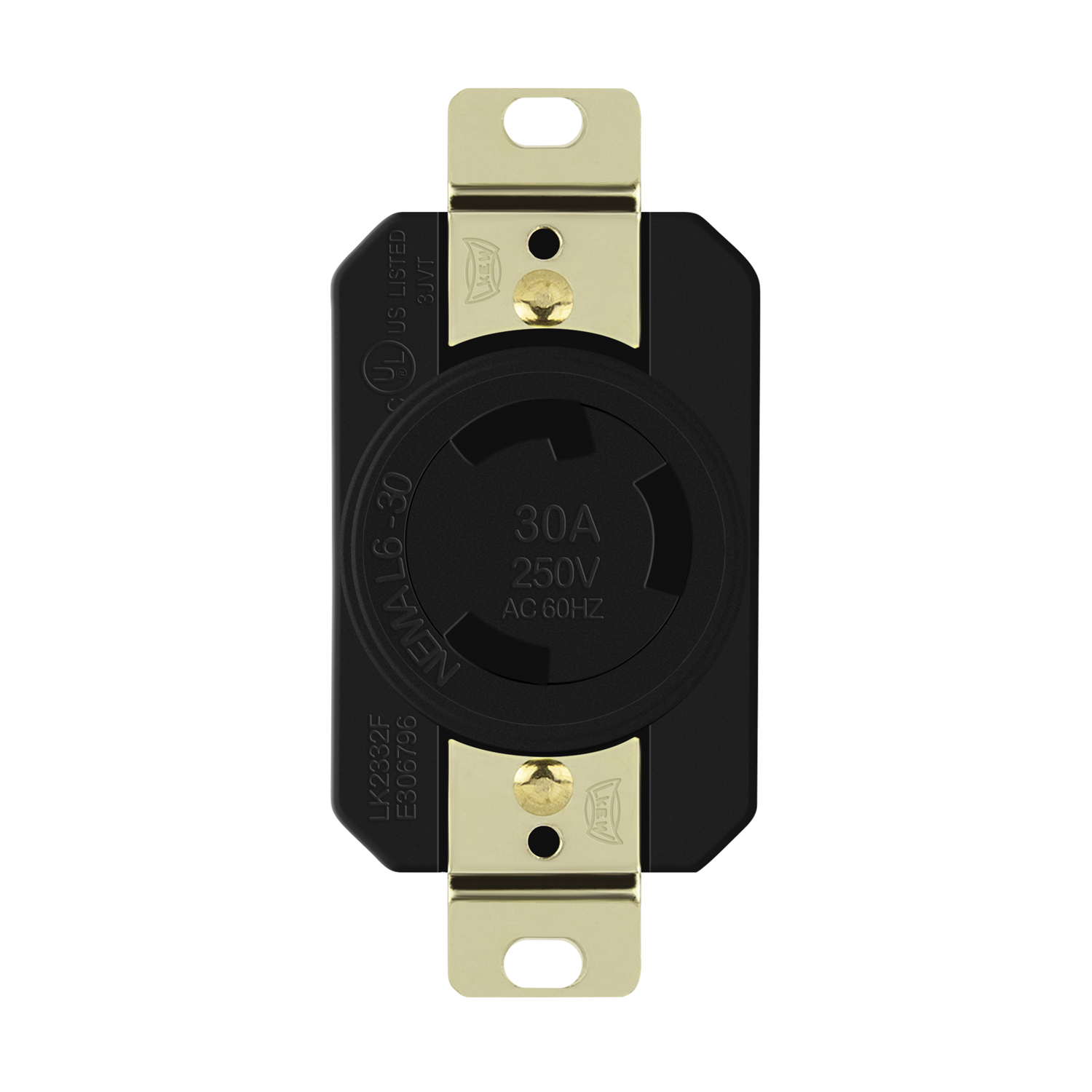 ENERLITES 66460 industrial grade 30 amp L6-30R locking receptacle with twist-lock design
