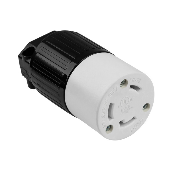 Industrial Straight Blade Locking Connector | 30 Amp, 250V | NEMA L6-30C