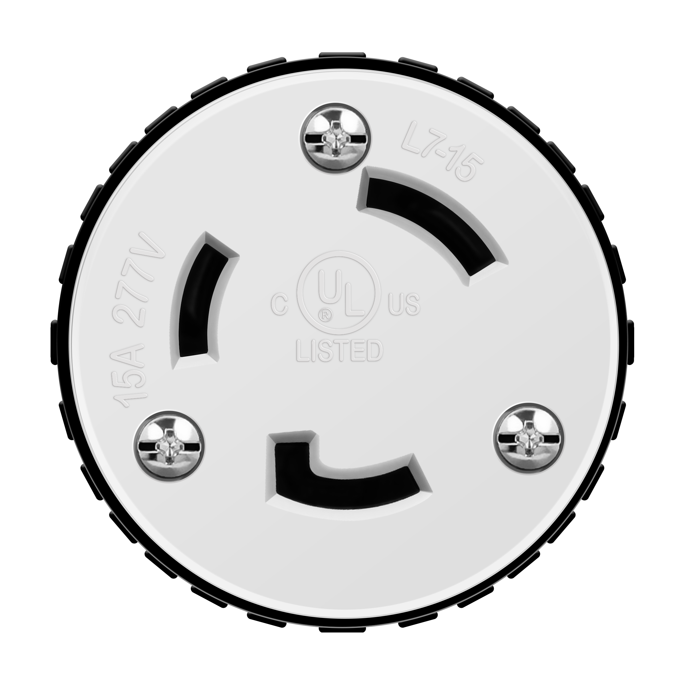 ENERLITES 66482 industrial grade locking cord connector, 15 amp, NEMA L7-15C twist-lock design for secure electrical connections.