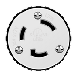 ENERLITES 66482 industrial grade locking cord connector, 15 amp, NEMA L7-15C twist-lock design for secure electrical connections.