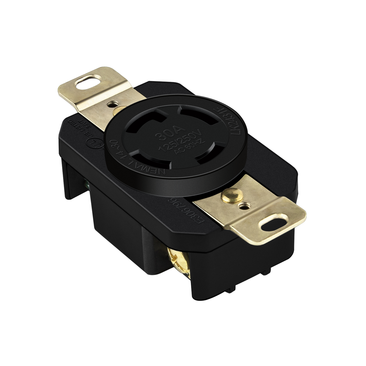 Industrial Straight Blade Locking Receptacle | 30 Amp, 125/250VAC | NEMA L14-30R