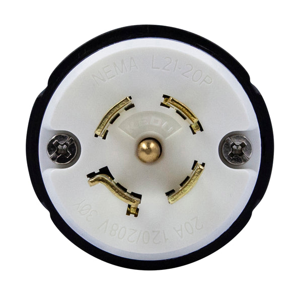 Industrial Grade Locking Plug, 20A, L21-20P