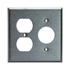 2-Gang Combo Wall Plate | Duplex/Single | Stainless Steel