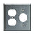 2-Gang Combo Wall Plate | Duplex/Single | Stainless Steel