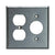 2-Gang Combo Wall Plate | Duplex/Single | Stainless Steel