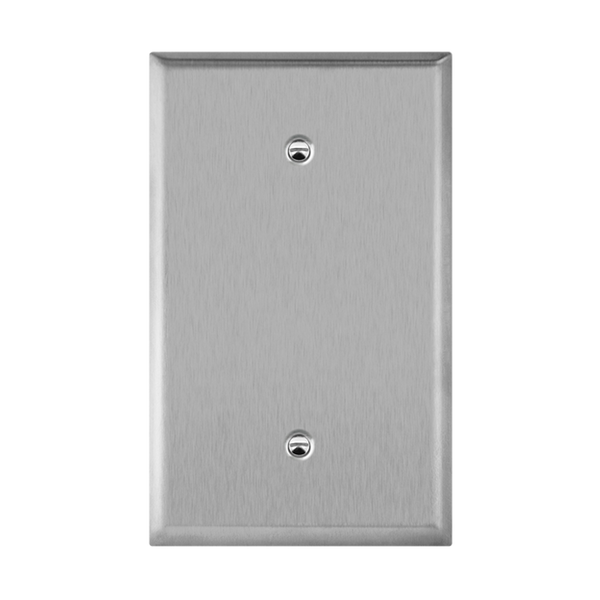 1-Gang Blank Wall Plate | Over-Sized | Stainless Steel