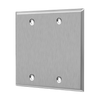 2-Gang Blank Wall Plate | Stainless Steel