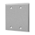 2-Gang Blank Wall Plate | Stainless Steel