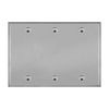 3-Gang Blank Wall Plate | Stainless Steel