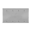4-Gang Blank Wall Plate | Stainless Steel