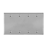 Enerlites 7704 four-gang blank stainless steel metal wall plate
