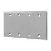 4-Gang Blank Wall Plate | Stainless Steel