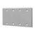 4-Gang Blank Wall Plate | Stainless Steel