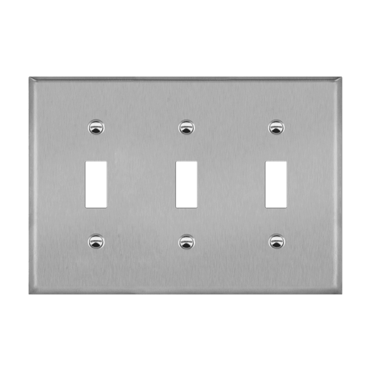 3-Gang Toggle Switch Wall Plate | Stainless Steel