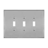 ENERLITES 7713O 3-gang over-sized toggle switch wall plate, 430 stainless steel, corrosion and heat resistant