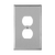 1-Gang Duplex Wall Plate | Over-Sized | Stainless Steel