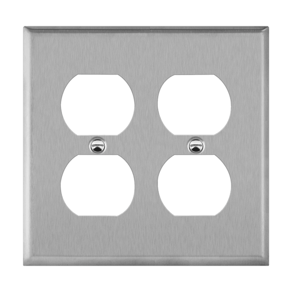 2-Gang Duplex Wall Plate | Stainless Steel